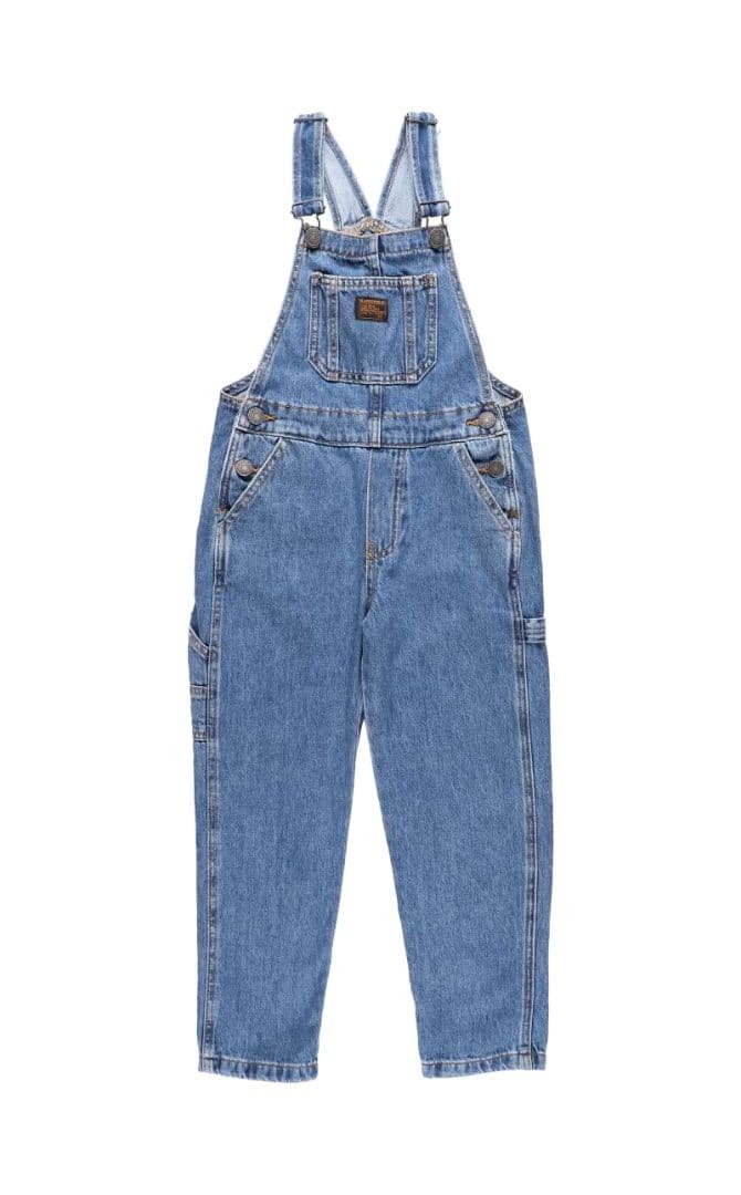 Salopette classica in denim blu con pettorina