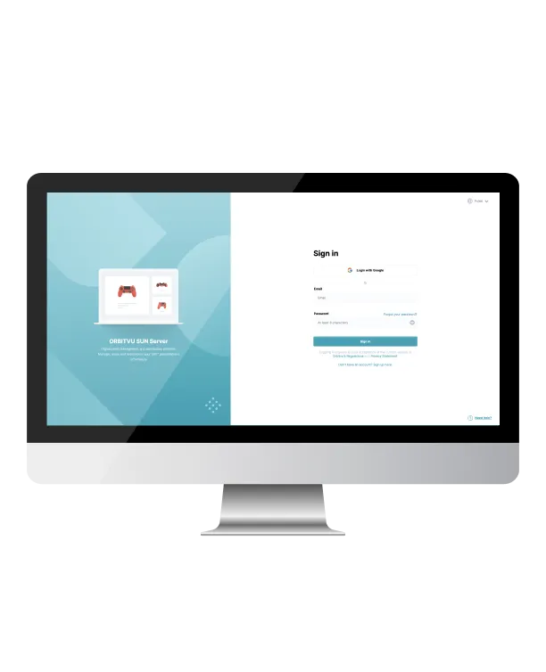Schermata di login su monitor desktop