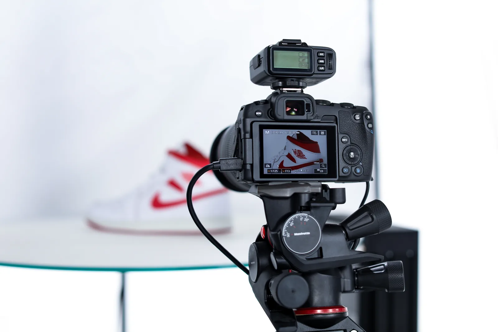 Qualsiasi configurazione di studio con fotocamera Canon