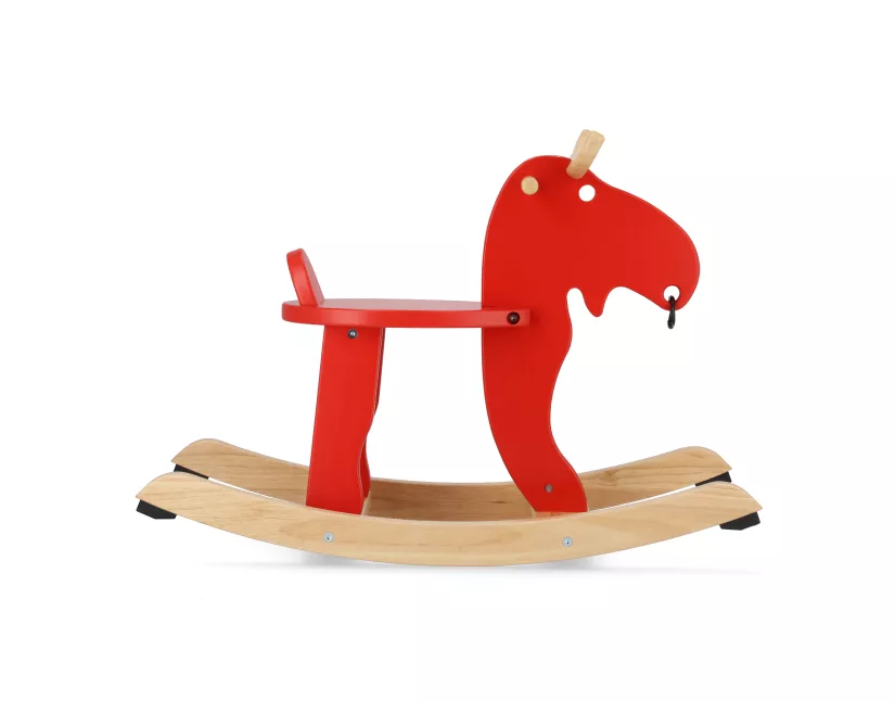 Packshot di un cavallo a dondolo