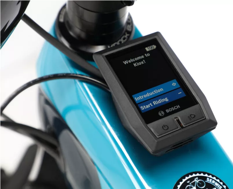 Packshot del dettaglio display di una e-bike