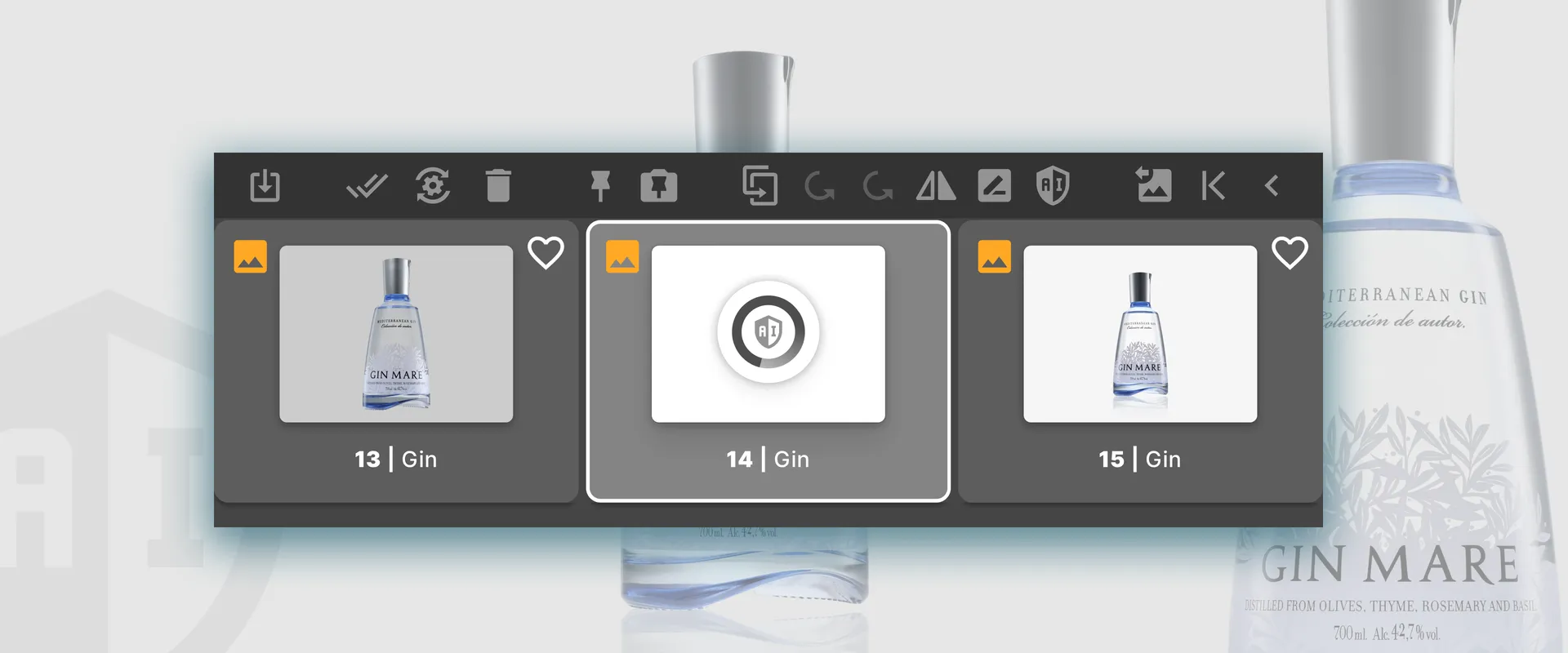 AI Masking di Orbitvu che rimuove automaticamente lo sfondo da una foto di prodotto