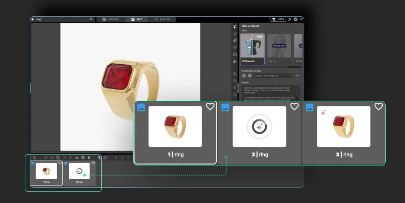 Lascia che AI Retoucher elabori l'immagine