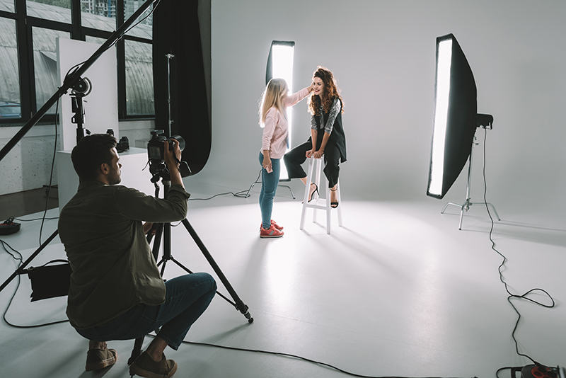 Lavoro in uno studio fotografico - esempio
