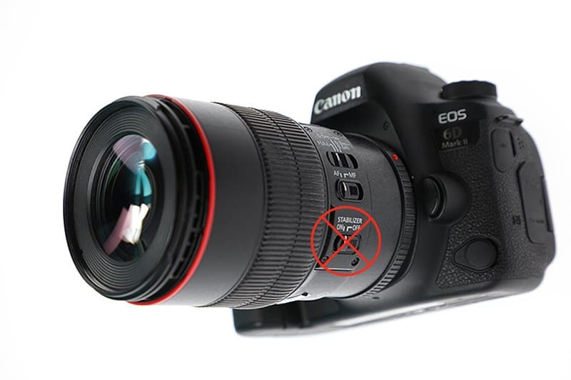 Fotocamera con la stabilizzazione dell'immagine disattivata