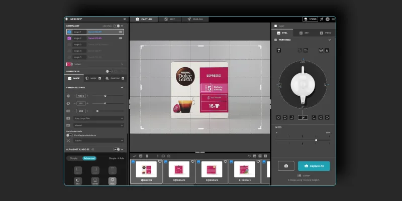 Acquisisci i tuoi prodotti e apri l'Edit tab in Orbitvu Station
